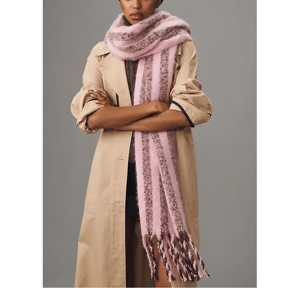 Anthropologie Accessories - Anthropologie Pink and Brown Scarf